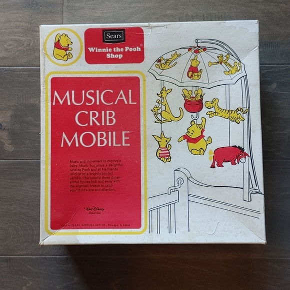 Vintage Winnie the Pooh Musical Crib Mobile - Picture 1 of 6